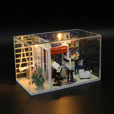 Hongda Miniature Supplies Petits Enfants Jouet Maison Miniature Maison Kit Bricolage Maison