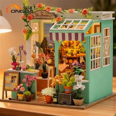 Kit de maison de poupée bricolage sur le thème du jardin