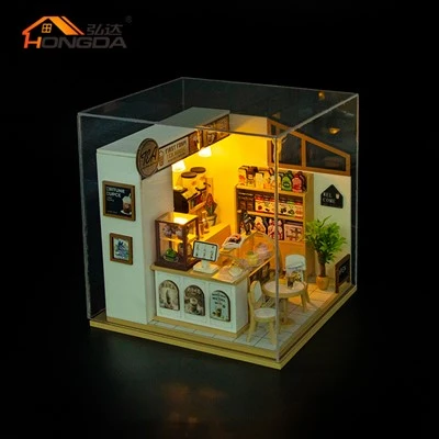 Maison de poupée bricolage sur le thème du thé au lait avec cache-poussière