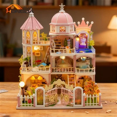 Kit de maison de poupée de château miniature