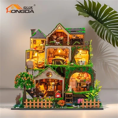 Maison de poupée en bois bricolage miniature