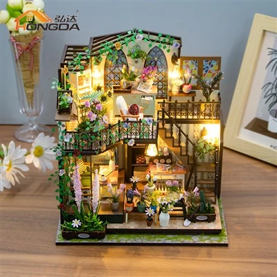 Kit de maison de poupée miniature Darcy Flower House