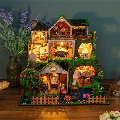 Kits de maison de poupée en bois miniature
