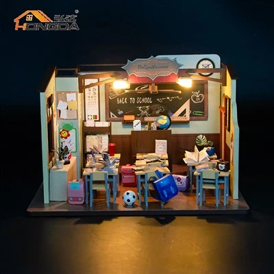 Kit de maison de poupée miniature en bois bricolage